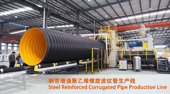 PE Layer Corrugated Tube Production Line SRCP For Drainage Sewage